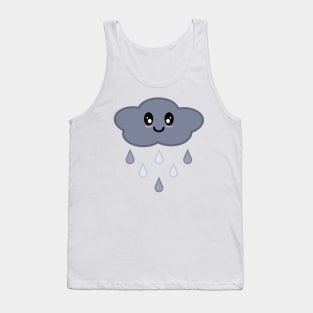 Kawaii Cute Happy Stormy Rain Cloud Tank Top